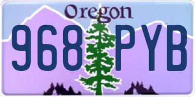 OR license plate 968PYB