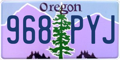 OR license plate 968PYJ