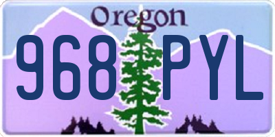 OR license plate 968PYL