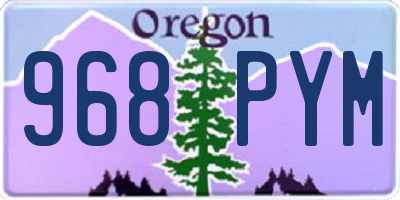 OR license plate 968PYM