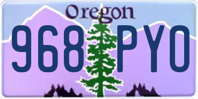 OR license plate 968PYO