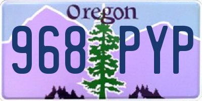 OR license plate 968PYP