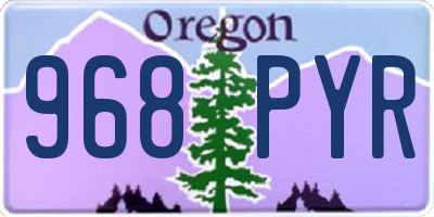 OR license plate 968PYR