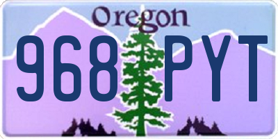 OR license plate 968PYT