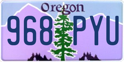 OR license plate 968PYU