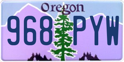 OR license plate 968PYW