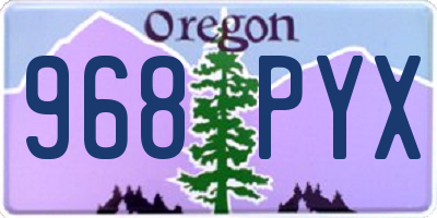 OR license plate 968PYX