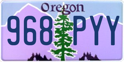 OR license plate 968PYY