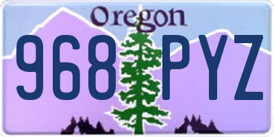 OR license plate 968PYZ