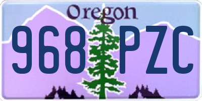OR license plate 968PZC