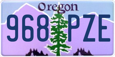 OR license plate 968PZE