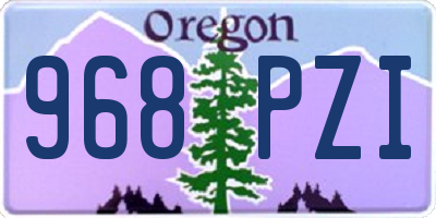 OR license plate 968PZI