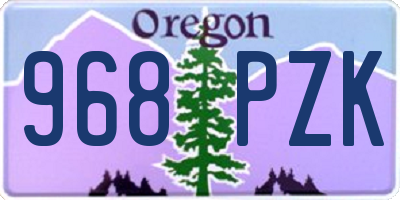 OR license plate 968PZK