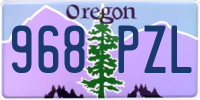 OR license plate 968PZL