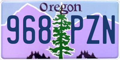 OR license plate 968PZN
