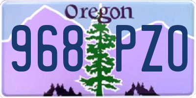 OR license plate 968PZO