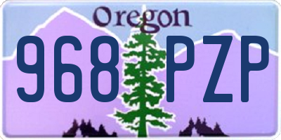 OR license plate 968PZP