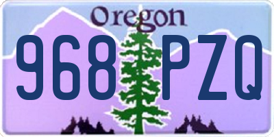 OR license plate 968PZQ