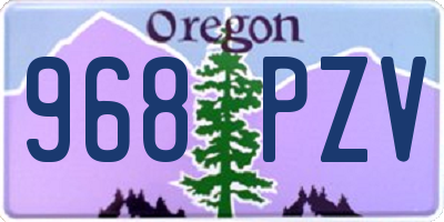 OR license plate 968PZV