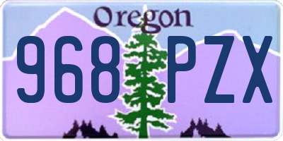 OR license plate 968PZX