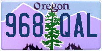 OR license plate 968QAL