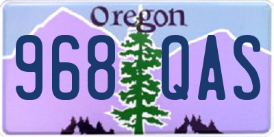 OR license plate 968QAS