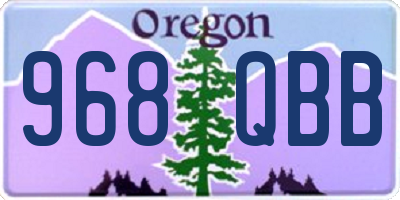 OR license plate 968QBB