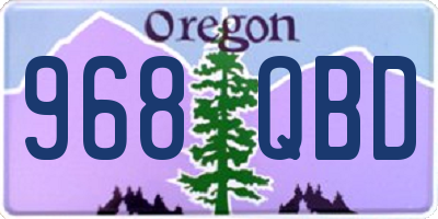 OR license plate 968QBD