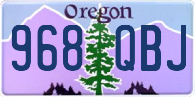 OR license plate 968QBJ