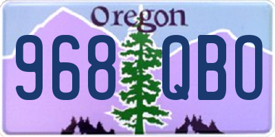 OR license plate 968QBO