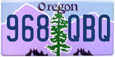 OR license plate 968QBQ