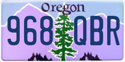 OR license plate 968QBR