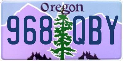 OR license plate 968QBY