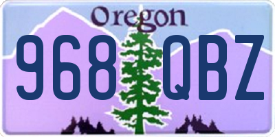 OR license plate 968QBZ