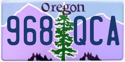 OR license plate 968QCA