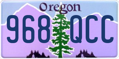 OR license plate 968QCC