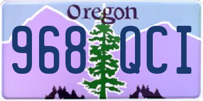 OR license plate 968QCI