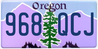 OR license plate 968QCJ