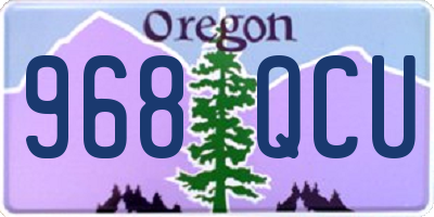 OR license plate 968QCU