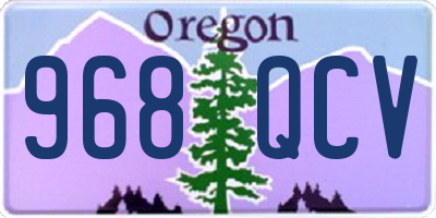 OR license plate 968QCV