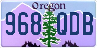 OR license plate 968QDB