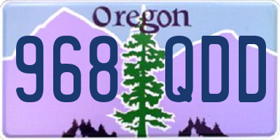 OR license plate 968QDD