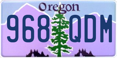 OR license plate 968QDM