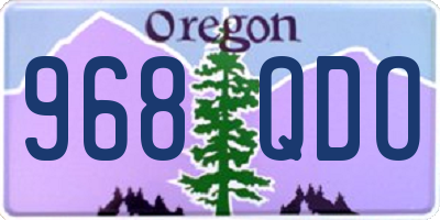 OR license plate 968QDO