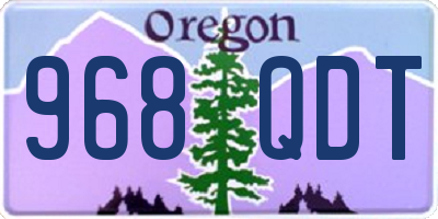 OR license plate 968QDT
