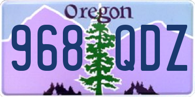 OR license plate 968QDZ