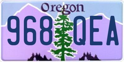 OR license plate 968QEA