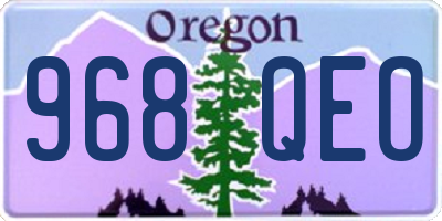 OR license plate 968QEO