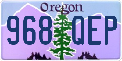 OR license plate 968QEP