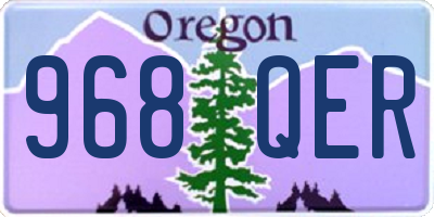 OR license plate 968QER